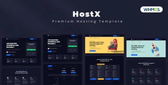 HostX (Sep 22, 2023) Nulled – Premium Hosting Template & WHMCS Template