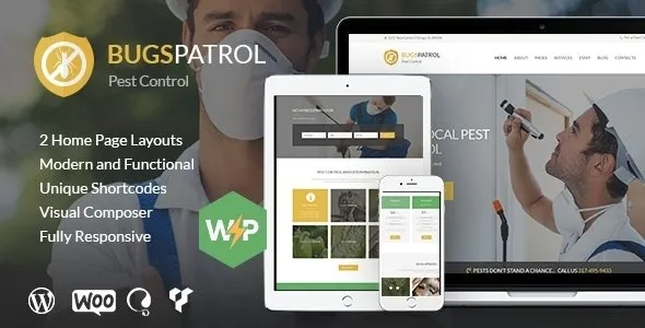 BugsPatrol Pest & Insects Control Disinsection Services WordPress Theme
