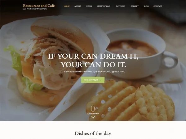 Cafe Restaurant WordPress Theme