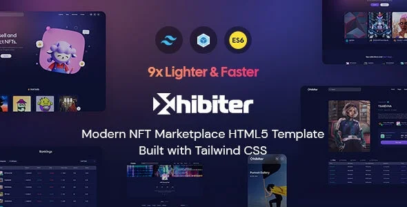 Xhibiter NFT Marketplace HTML Template v1.8 Free Download