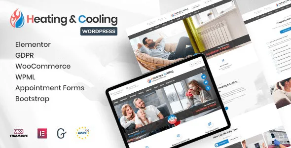 Heacool v2.8 [Activated] Heating Air Conditioning WordPress Theme